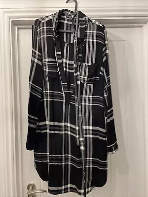 £10 • Buy Oasis Ladies Black And White Check Dress Size 10 