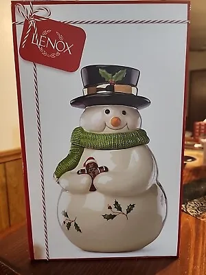 Lenox Musical Cookie Jar Snowmen With Ginger Bread Porcelain 11 In • $97