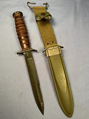  Minty WW2 US M3 CAMILLUS Guard Mark Fighting Knife W Sheath • $138.50