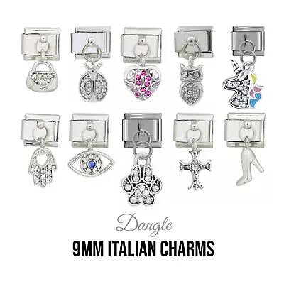 Dangle 9mm Classic Italian Charms - Fits 9mm Italian Charm Bracelets • £7.99