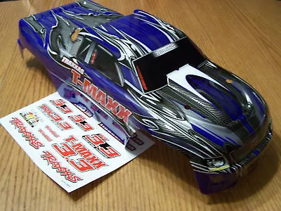 Fits NEW Traxxas 4907 3.3 T-Maxx Blue Silver White Painted Body W/ Decal 49077-3 • $33.05