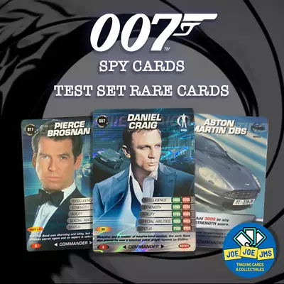 James Bond 007 Spy Cards TEST SET - COMMANDER RARE SINGLES - Restocked (2007) • £4.99