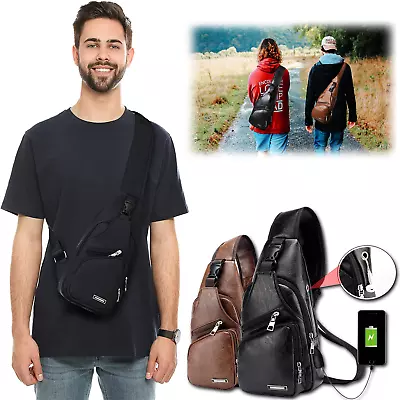 Mens Women Sling Bag Cross Body Handbag Chest Bag Shoulder Pack Sport Travel Bag • $13.30