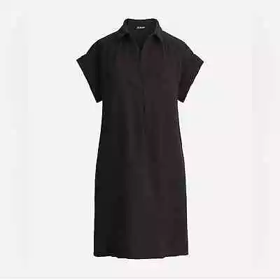 J Crew V-neck Shirtdress In Soft Gauze Black S NWT • $54