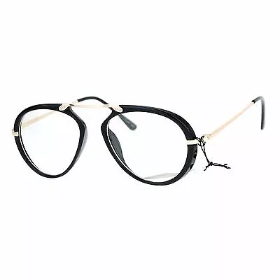 Clear Lens Glasses Unique Metal Top Bridge Fashion Eyeglasses • $16.63