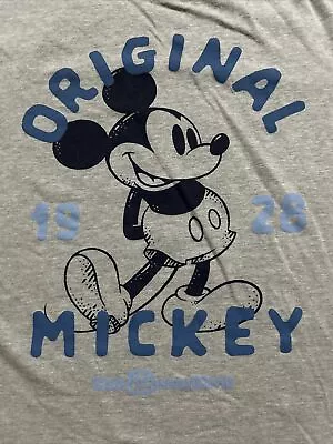 Walt Disney World Shirt Adult Large Gray Mickey Mouse Original 1928 • $6