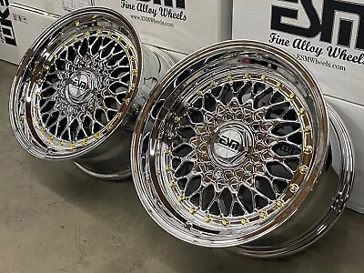 16x9 VCP 4x100 5x100 ESM-02R Wheels Rims BMW E30 84-91 3 Series E21 2002 • $1060