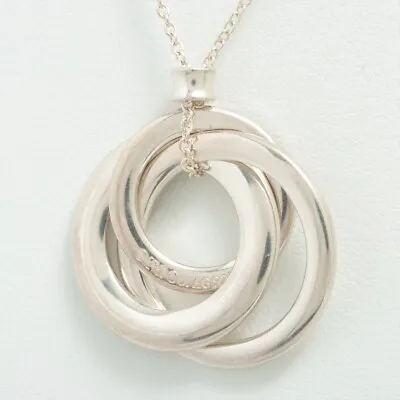 £150.46 • Buy TIFFANY & Co. 1837 Interlocking Circle Necklace 925 5.0g Silver