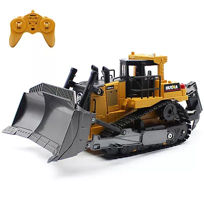 1/16 RC Bulldozer Remote Control Electric Digger Cars Loader Tractor Excavator • $118.99
