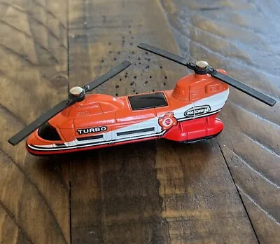 2002 Matchbox TRANSPORT HELICOPTER Diecast Turbo Orange Double Blade Chopper • $2.99