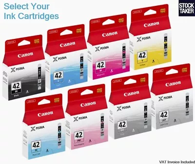 Genuine Canon CLI-42 Ink Cartridges (Select Colour) Pro-100 Pro-1005 VAT Invoice • £15.95