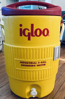 Igloo Industrial Water Cooler 5 Gallon 400 Series #451 Red And Yellow Plastic • $39.99