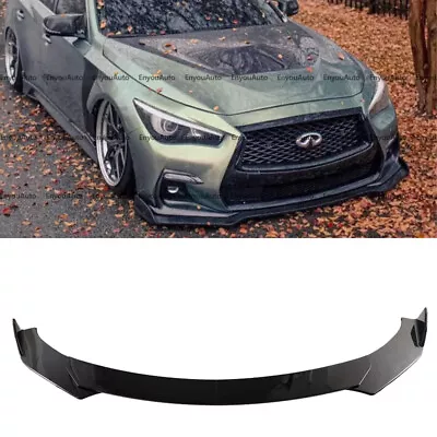 For Infiniti G35 G37 UNIVERSAL Front Bumper Lip Spoiler Splitter Glossy Black • $47.50