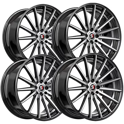 (Set Of 4) Spec-1 SP-69 17x7.5 4x100/4x4.5  +42mm Black/Machined Wheels Rims • $813.60