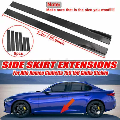 2.2m Side Skirt Spoiler For Alfa Romeo Giulietta 147 159 Giulia Stelvio AU • $45.79