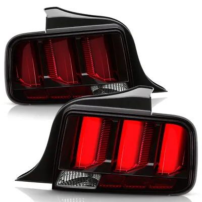 Clear Lens W/ Red Tube Sequential Signal Tail Lights For 2005-2009 Ford Mustang • $264.99