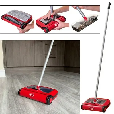 £22.99 • Buy Ewbank 310 Sweeper Manual Hard Floor Sweeper With Microfiber Duster - Red