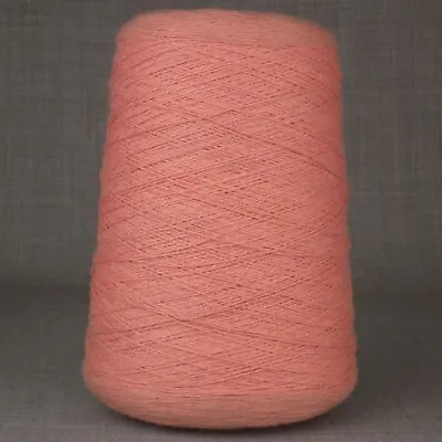 £14.95 • Buy VERY RARE JAPANESE CASHMERE COTTON YARN - 200g CONE DUSTY CORAL MACHINE KNITTING