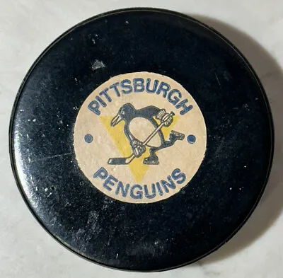 Rare Vintage Pittsburgh Penguins Viceroy Rubber & Plastics 1970’s Game Puck • $249