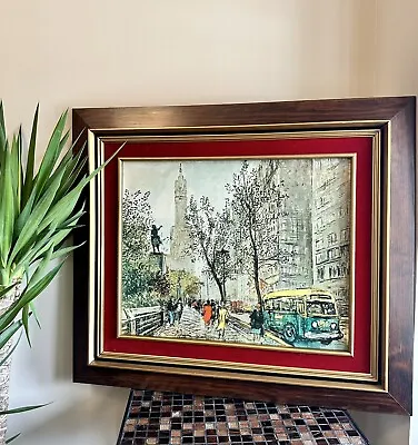 Michele Cascella (1892-1989) New York Central Park South Printed In Italy  • $139.01