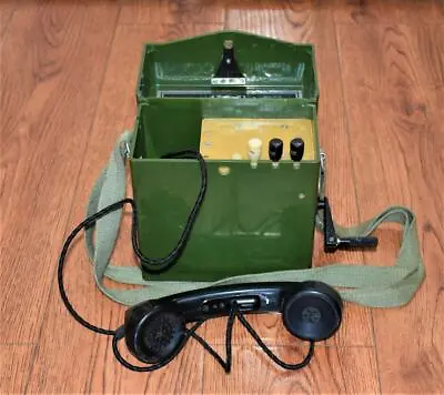 Real Chinese Hand Crank Phone Old Vintage Military Telephone Film And TV Props • $189