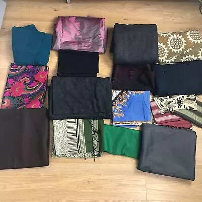 Fabric Bundle Dressmakers Seamstress Sewing Material Crafts Cloth Scraps Offcuts • £39.95