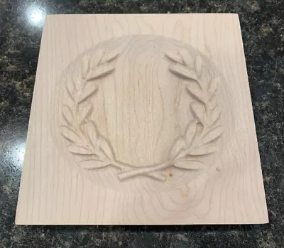 Simple Wreath Engraving Trim Wood Corner Trim Block Door Trim Block Window Trim • $10.50