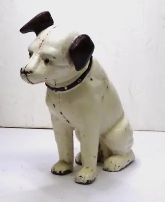 RCA Record Victor NIPPER Dog Cast Iron Coin Bank Door Stop 6  Tall • $93.75