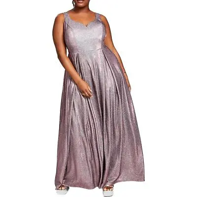 B. Darlin Womens Metallic Prom Formal Evening Dress Gown Plus BHFO 2213 • $38.99