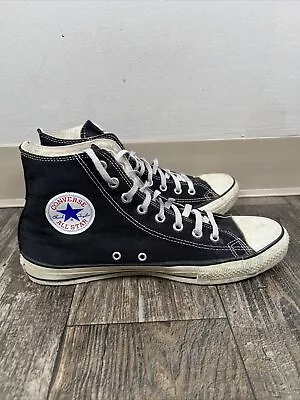 Vintage Converse Chuck Taylor All Star High Top Mens 10.5 Black Made In USA O • $39.99