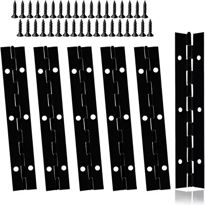 6 PCS Piano Hinge For Cabinet 6 Inch Black Stainless Steel Continuous Folding • $18.36