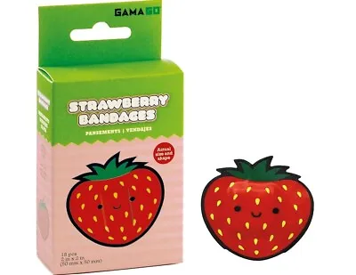 Strawberry Pattern Self-Adhesive Fun Novelty Bandages 18pcs • $8.54