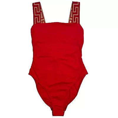 VERSACE Classic Baroque Red Swimsuit Size 4 XL NEW RRP 235 • $150.69