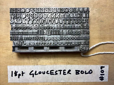 £20 • Buy 18 Pt Gloucester Bold Letterpress Metal Type #109