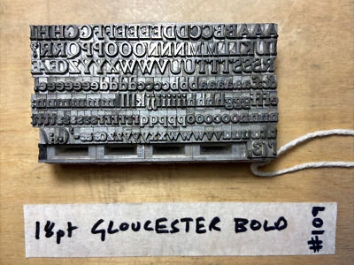£20 • Buy 18 Pt Gloucester Bold Letterpress Metal Type #109
