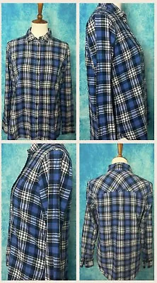 J Crew Women's Boy Fit Long Sleeve Plaid Button Up Shirt Size 6 • $13.99