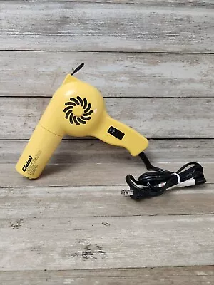 Vintage 90s Clairol Mini Salon 1250 Blow Hair Dryer Yellow Travel Size Tested • $16.99