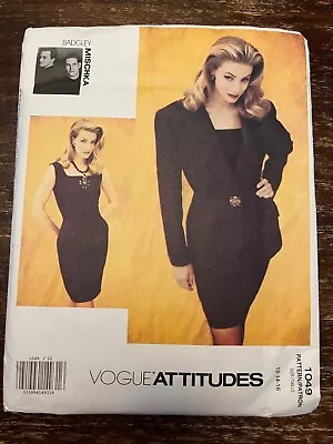 Vogue 1049 UNCUT Sewing Pattern Misses' Jacket & Dress Size 12-14-16 Mischka • $14.99