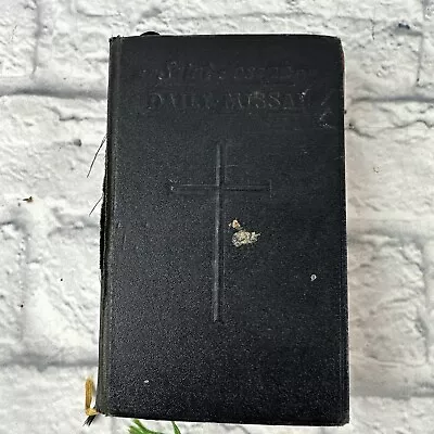 VINTAGE ANTIQUE SAINT JOSEPH CATHOLIC DAILY MISSAL 1959-1961 W/ Original Mark • $22.49