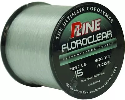 P-Line FCCQ-15 Floroclear Fluorocarbon Coated Mono 15lb 600yd Clear • $24.46