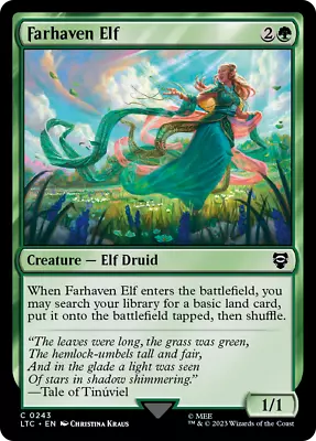 MTG Farhaven Elf [Commander: Tales Of Middle-Earth Near Mint] • £1.40