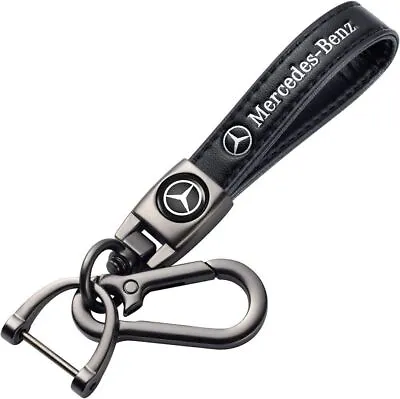 Car Metal Leather Keychain Key Ring Logo Key Chain Accessories For Mercedes Benz • $6.96