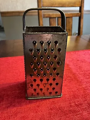 Vintage Bromco 4-Sided Metal Box Cheese Grater Vegetable Shredder Farmhouse Deco • $9