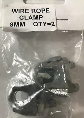 8mm WIRE ROPE CLAMP U BOLTS GALVANIZED - (M138) • £2.49