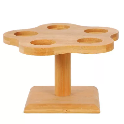£12.85 • Buy Cream Cone Tray Bracket Bamboo Baby Child Wooden Cone Stand