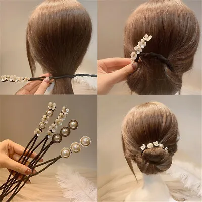 Women Ladies Lazy Hair Curler Magic Convenient Clip Wire Bow Hairpin Hair Band！! • £3.11