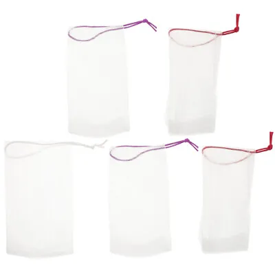 5pc Exfoliating Mesh Soap Saver Pouch Bubble Net Bag Body Facial Cleaning Tool • $8.49