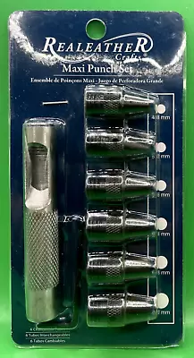 RealeatheR Crafts MAXI PUNCH SET 6 Easy To Change Tubes - Brand New/Sealed  • $8.95