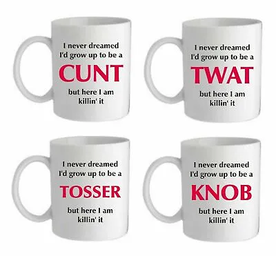 Rude Adult Gift For Him Her Personalised Any Swear Word Birthday Mens Womens • £9.49