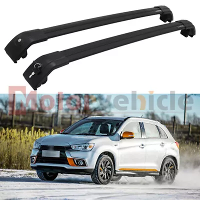 For 2010-2022 Mitsubishi Outlander Sport ASX Black Cross Bars Roof Rack Rails • $99